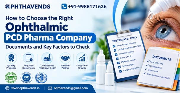 How to choose the right Ophthalmic PCD Pharma Company - documents and key factors